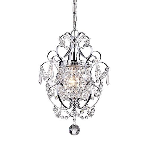 Crystal Chandelier Lighting 1 Light Chrome Ceiling Light for Bathroom Hallway Dining Room Y01