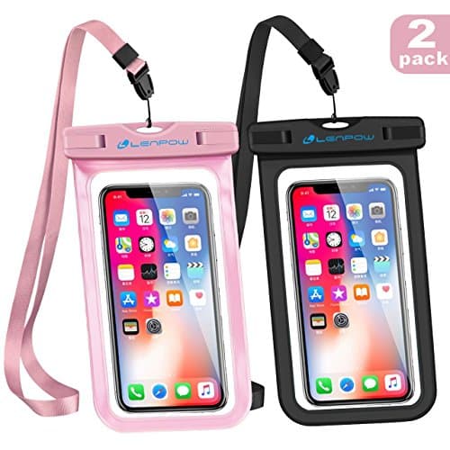 Universal Waterproof Phone Pouch, 2-Pack Waterproof Phone Lanyard Case Dry Bag with Neck Strap for iPhone 15 14 13 12 Pro Max Plus Samsung Galaxy S24 S23 Edge Note Google Pixel Sony up to 7.5"