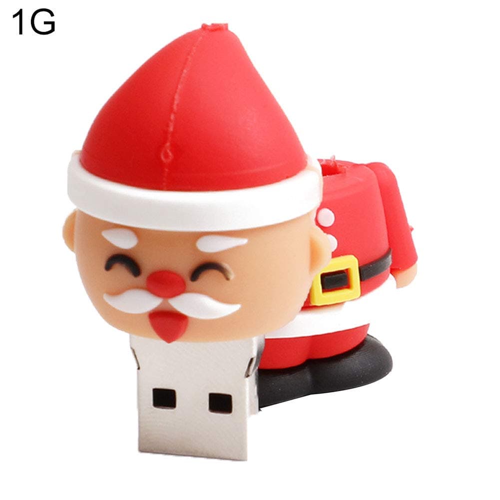 LOBJA LbojailiAi Flash Drive Pen Memory Stick U-Disk, USB 2.0, 1/2/4/8/16 / 32GB, Cartoon Santa Claus