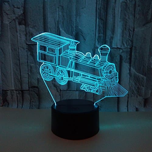 Train 3D Lamp Optical Illusions Night Light Desk Lamp 7 Color LED 3D Lamp, 3D LED For Kids and Adults, Train Light Up
