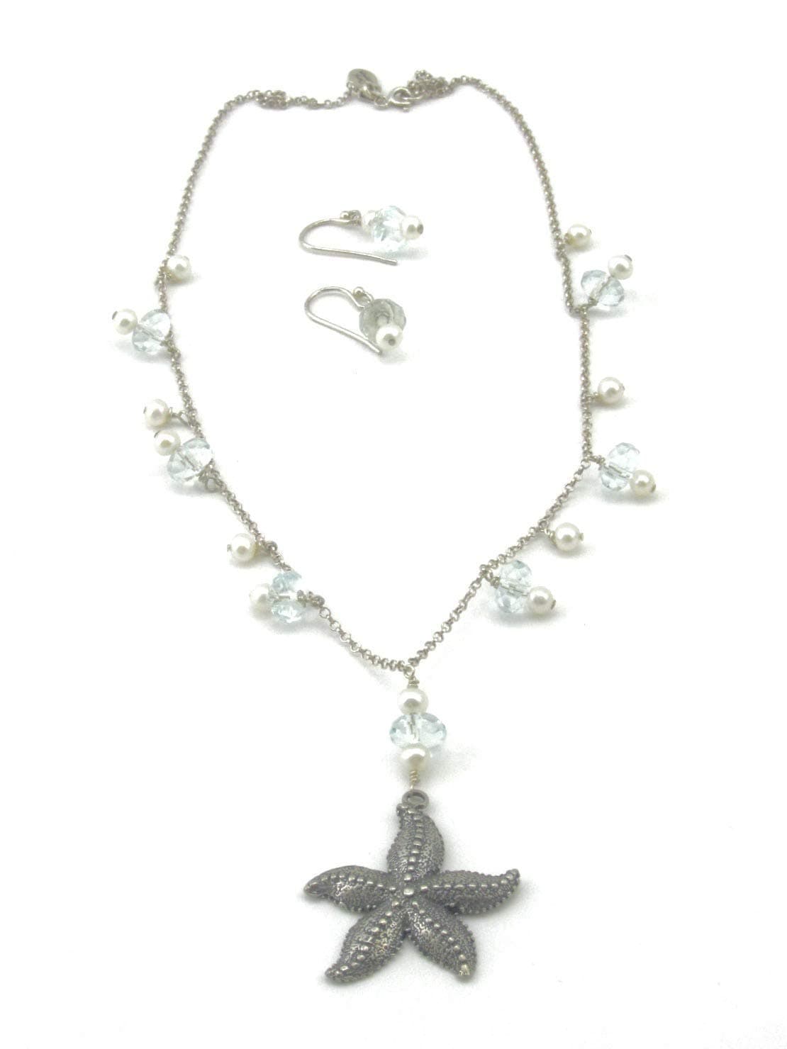 Pearl and Sterling Starfish Jewelry Set