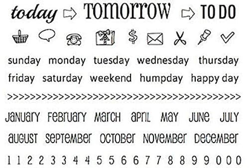 SRM Stickers Today Tomorrow to Do Planner Clear Stamp