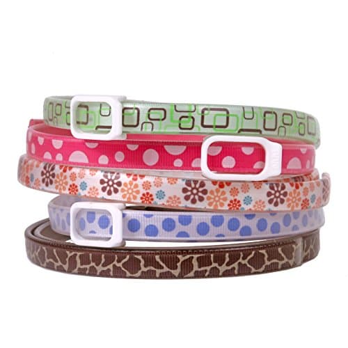 Essential Oil Dog Flea Collar Also Repels Ticks and Mosquitos (Green Geometric)