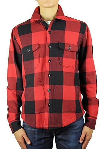 Kato Shirts Jacket 100% Cotton Buffalo Check Red L