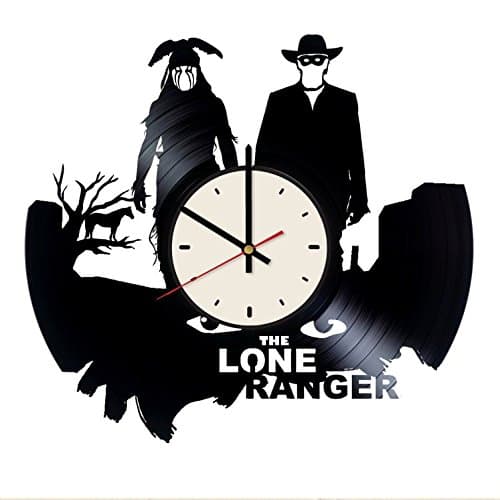 The Lone Ranger decor vinyl record wall clock artwork gift idea for birthday, christmas, women, men, friends, girlfriend boyfriend and teens - living kids room nursery