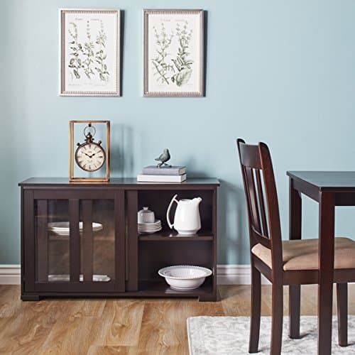 Porch & Den Third Ward Jefferson Glass Sliding Door Stackable Cabinet - Stackable cabinet