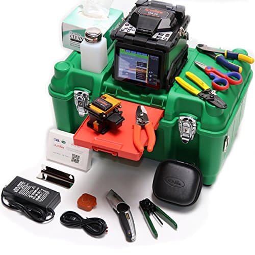 FTTH Fiber Optic Splicing Machine KomShine GX37 9 Language Arc Fusion Splicer Kits + QX50-M 850/1300nm 18/12dB MM OTDR Meter + Power Meter + Light Source + VFL 3-5km