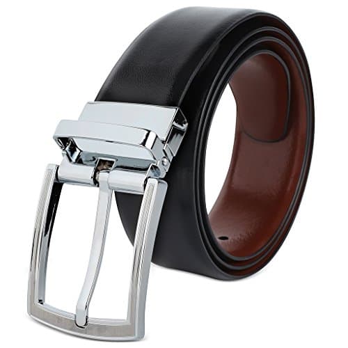 Savile Row Men's Top Grain Leather Reversible Belt Classic Design Size 36