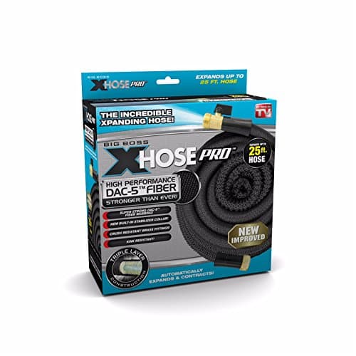 Xhose Pro Dac-5 High Performance Lightweight Expandable Garden Hose With Brass Fittings (25 Feet)
