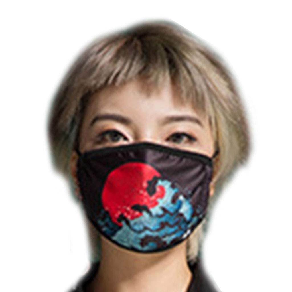 Tyjie Face Protection Mask 20 Types Creative Unisex Dustproof Washable Printing Adjustable Streetwear Home