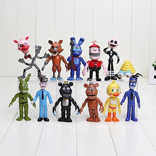 12Pcs/Set 5-11.5cm Five Nights At Freddy's figure FNAF Chica Bonnie Foxy Freddy Fazbear Bear Doll PVC Action Figures Toy