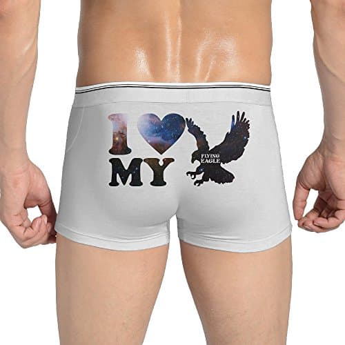 Galaxy I Love My Flying Eagle Mens Stretch Boxer Brief Brief Seamless Underwear XX-Large