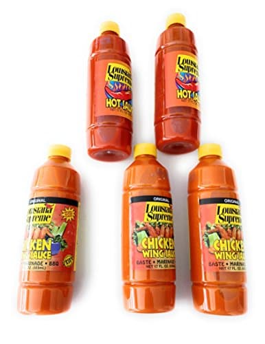 Louisiana Supreme Combo Pack (3) Chicken Wing Sauce and (2) Hot Sauce