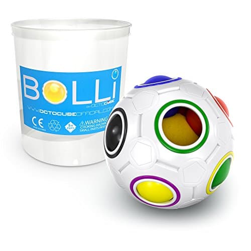 Rainbow Magic Ball Fidget Puzzle - BOLLi | Push 11 Colored Balls into Matching Holes | Brain Teaser EDC Stress Relieve Speed Cube Toy | Premium Cool Fun Brain Teaser for Kids &amp; Adults | Storage Box
