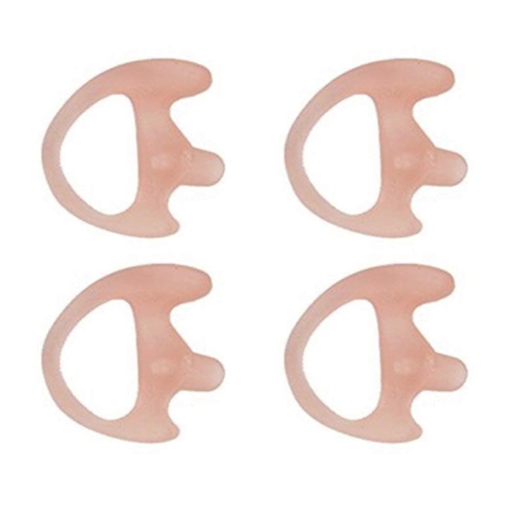 4 Left Small Flesh Flexible SEMI Custom Ear Mold Insert Rubber Gel EARPIECE Police Patrol Duty Gear