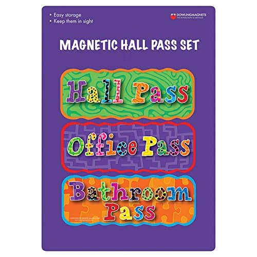 Dowling DO-735204BN Magnetic Hall Pass Set, 3 Piece Pack, 2 Packs/CT