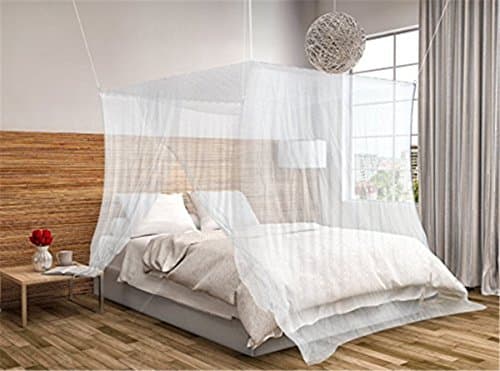 Eaonup Mosquito Net and Insect Repellent | Large Two Openings Netting Curtains | Prevent Malaria Zika West Nile Viruses | Ultra Large Camping, Bedding, Patio | Carrying Pouch and Hanging Kit