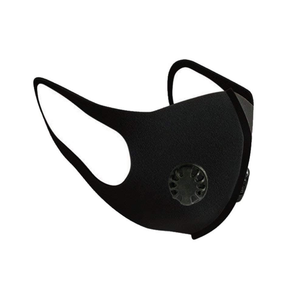 1 Pcs PM2.5 Dustproof Anti Pollution Unisex Black Face Mask N95 Safety Respirator High Efficiency Filtration Breathable And Comfortable N99 Filters with 2 Valves for Adults, Indoor and Outdoor