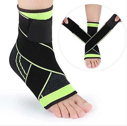 Adjustable Compression Straps for Running Jogging Cross Fit Sports Joint Pain Relief Ankle Taekwondo Foot Protector (M-(7.48-8.27inch))