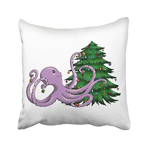 SandyHome Throw Pillow Covers Octi Tree 16X16 Inches Home Decorative Sofa Pillowcases Cushion Cases Design