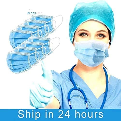 100pcs Disposable 3-Ply Comfortable Earloop Face Mouth for Dust Protection, Safety Másk Cover for Coronávirus Filtration Rate reaches 95%