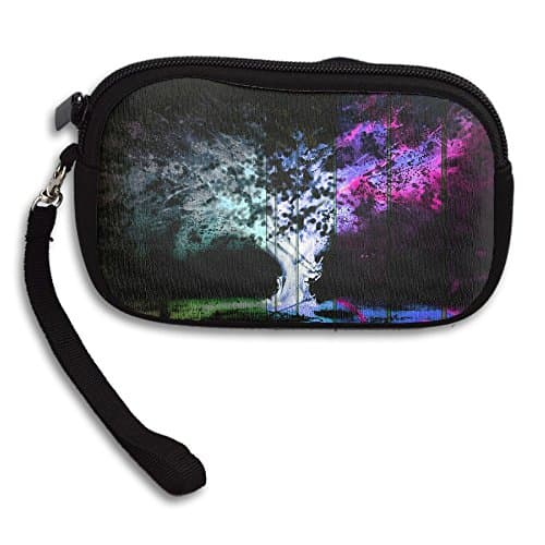 Funky Trees Image Comfortable Coin Purse Storage Package Wallet Zipper Mini Wallet For Men &amp; Women