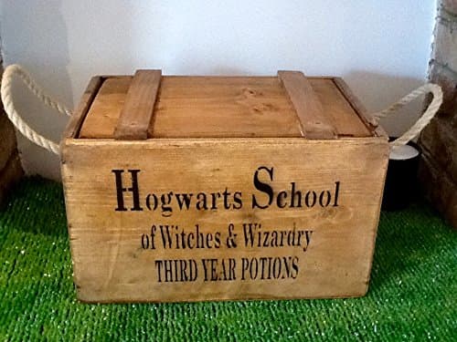 Hogwarts School Lidded Crate Vintage Chic Storage Box Harry Potter