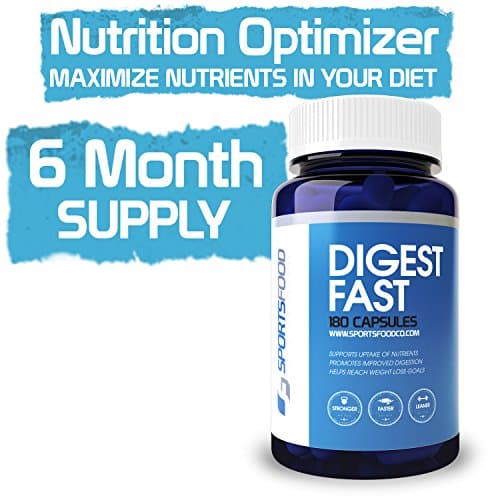 DigestFAST 545mg x 180 Capsules, Nutrient Absorption Optimizer, Premium Enzymes to Enhance Digestion Utilization 6 Month Supply