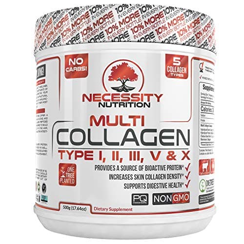 Multi Collagen Protein Powder | 64 Servings High Quality Blend Grass Fed Beef Chicken Wild Fish Marine Eggshell Collagen Peptides Hydrolysate Type I II III V X Low Carb Paleo Keto