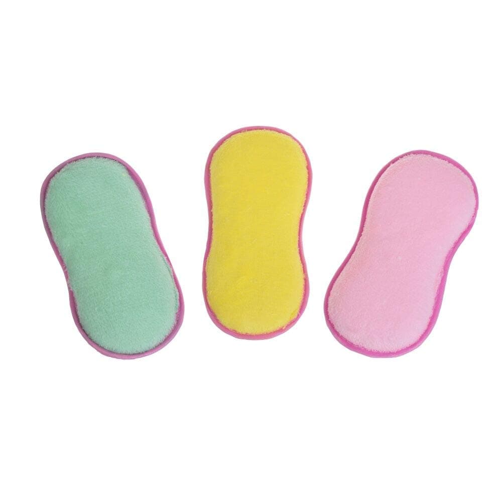 3PCS Antibacterial Kitchen Scouring Pads Double Sided Scrubbing Sponges Scourer Non Odor Dish Scrubber Brush, Superfine Fiber Dish Sponge for Non Stick Pans Pots Cookware (Random Color) (3PCS)