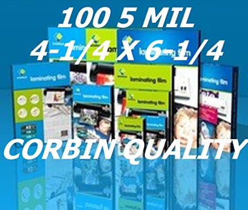 4 x 6, Qty 100 Pack, 4-1/4 x 6-1/4, 5 Mil. Thermal Laminating Laminator Pouches Sheets Ultra Clear. &amp; Free Carrier Sleeve. See Photos for Product Quality &amp; Clarity