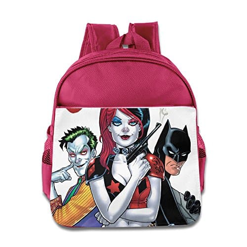 DC Comics Harley Quinn Harlequin Bat Little Kids School Backpack Bag Pink