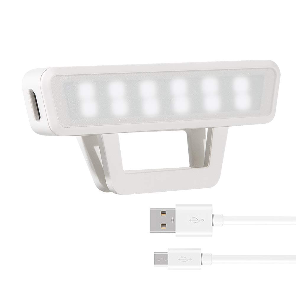 DEEPLITE Selfie Light, Clip On Phone Light 3 Level Brightness Adjustable Rechargeable Selfie Fill Light Portable for Photography, Camera Video, Girls Makeup (White)