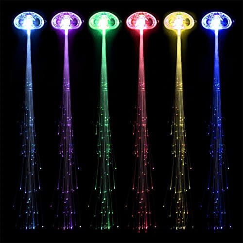 Wishwill LED Hair lights Glowing Flash 35cm Light-up barrettes for Holiday Party Decoration Pack of 10