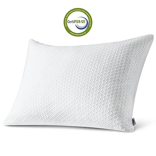 Memory Foam Pillow for Sleeping - Jiaao Hypoallergenic Bed Pillows for Side, Back &amp; Stomach Sleepers, Scuba Fabric Cover with Invisible Zipper