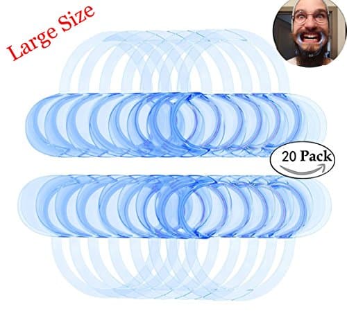 Mouth Openers for Game,Juliu 20 Pcs C-Shape BlueTeeth Whitening Intraoral Cheek Lip Retractor Mouth Opener for Hilarious, Mouth Guard Party Game ,Large Size for Adults