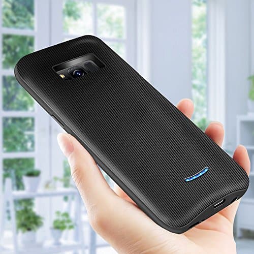 Samsung Galaxy S8 Plus Case Charger, BEAUBOMB 5000mAh Galaxy S8 Plus Charging Case Extended Portable Black Slim Back Pack Samsung Galaxy S8 Plus Battery Case