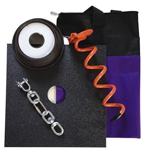 Double Dog Run Tie Out Stake for Dogs, Small/Medium, Assorted