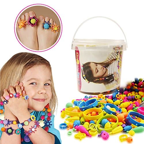Pop Beads Snap Lock Beads - DIY Jewelry Making Kit for Necklace and Bracelet for Kids Girls Art Crafts Gift Toy Christmas Gift (290 pieces)