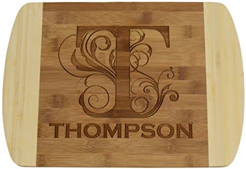 Personalized / Custom Engraved Bamboo Wood Cutting Board - 13.7"x9.7"x0.55"
