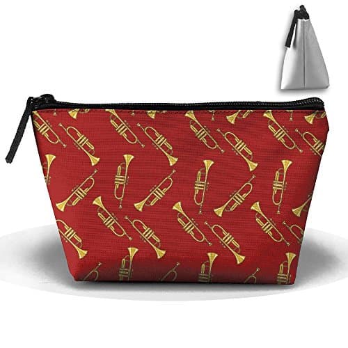 RPTMUB Trumpet Pattern Portable Storage Pouch Bag Case Accessories Organizer Cosmetic Bag Toiletry Bag Handy Bag Travel Makeup Beauty Bag Grooming Kit For Home,Office,Travel