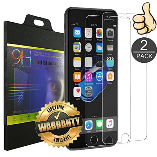 iPhone 8 Plus Screen Protector [2 Pack] by VOKOLY, [9H Hardness] [Crystal Clear] [Buble Free] [3D Touch Compatible] Tempered Glass Screen Protector for Apple iPhone 8 Plus (iPhone 8Plus)