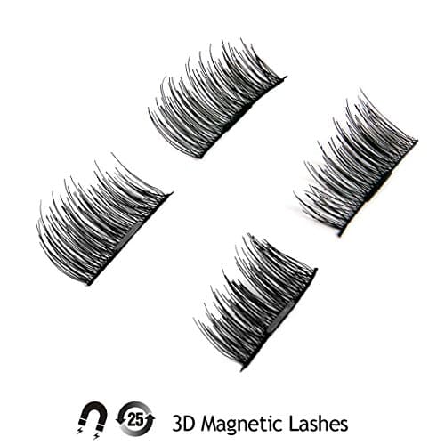 GoldRose 1 Pair/4pcs 3D MAGNETIC False Eyelashes Magnetic Lashes No Glue one two lashes magnetic false lashes Reusable Natural Soft Makeup 0.2mm Ultrathin Magnet (Style B)