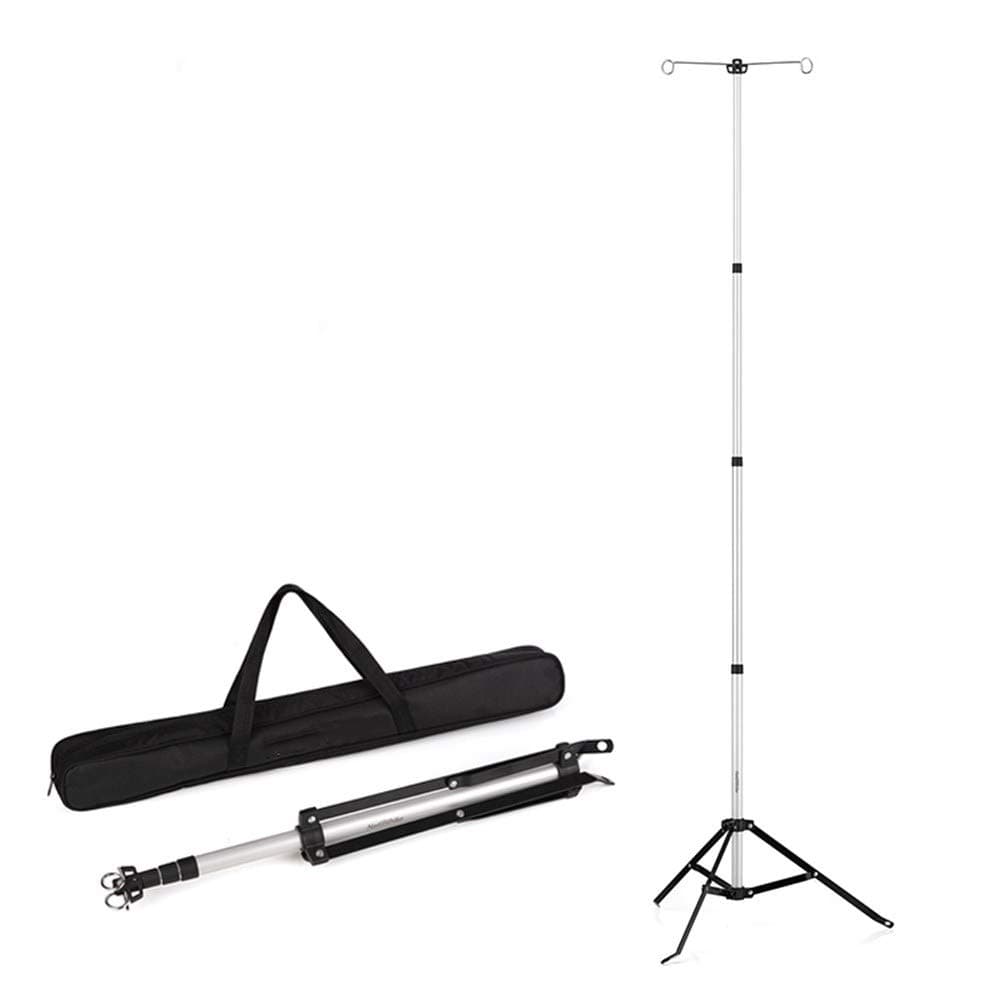 LOCGFF Adjustable Corrosion Resistant Tripod Stand, Camping Tripod Light Stand, with Storage Bag, for Construction,outdoor and Indoor Work,camping