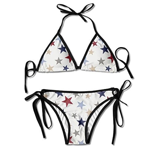 YssZcs Women's Funky Star Two Piece Bikini Cute Bathing Suits