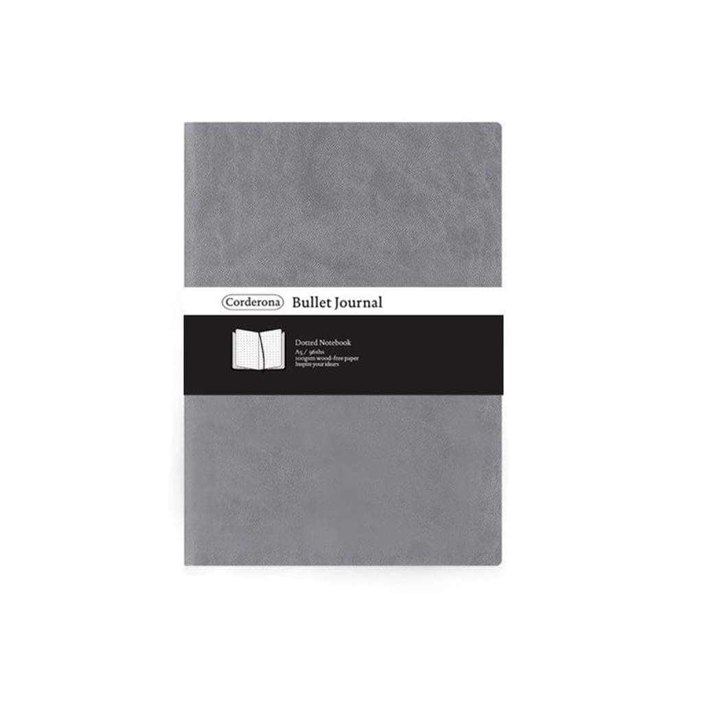 MINILZY Notebook A5 Soft Cover Diary Notebook Dotted Journal Bujo,Grey