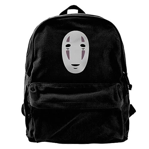 WuliXD No-Face Spirited Away Canvas Backpack Travel Bag