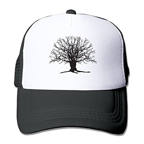 Creepy Tree Silhouette Art Trucker Hat Snapback Cap