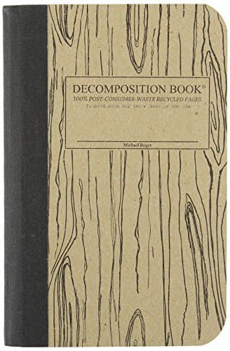 Woodgrain Pocket-Size Decomposition Book: College-Ruled Composition Notebook With 100% Post-Consumer-Waste Recycled Pages