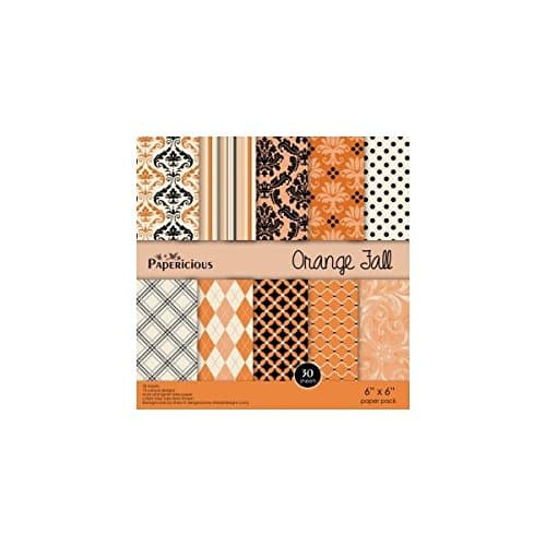 Papericious Designer Edition Paper Pack - Orange Fall 6"X6"